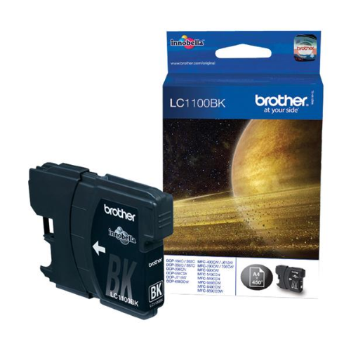 BROTHER LC-1100BK CARTUCCIA INK-JET NERO 450 PAG PER DCP385C/585CW/MFC490CW/790CW/990CW/5490CN/5890CN/6490CW/DCP6690CW